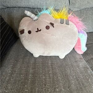 Gray Unicorn Cat Plush Toy